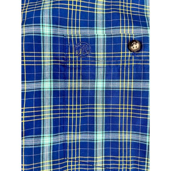 Wrangler Men’s Dress Button Western Blue Striped Shirt Size: XLT excellent - Picture 7 of 10